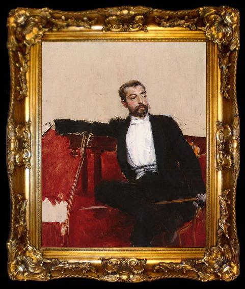framed  Giovanni Boldini Portrait of John Singer Sargent., ta009-2
